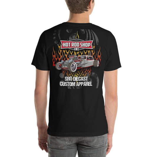 Unisex t-shirt - Hot Rod Shop - SRQ Diecast Custom Apparel
