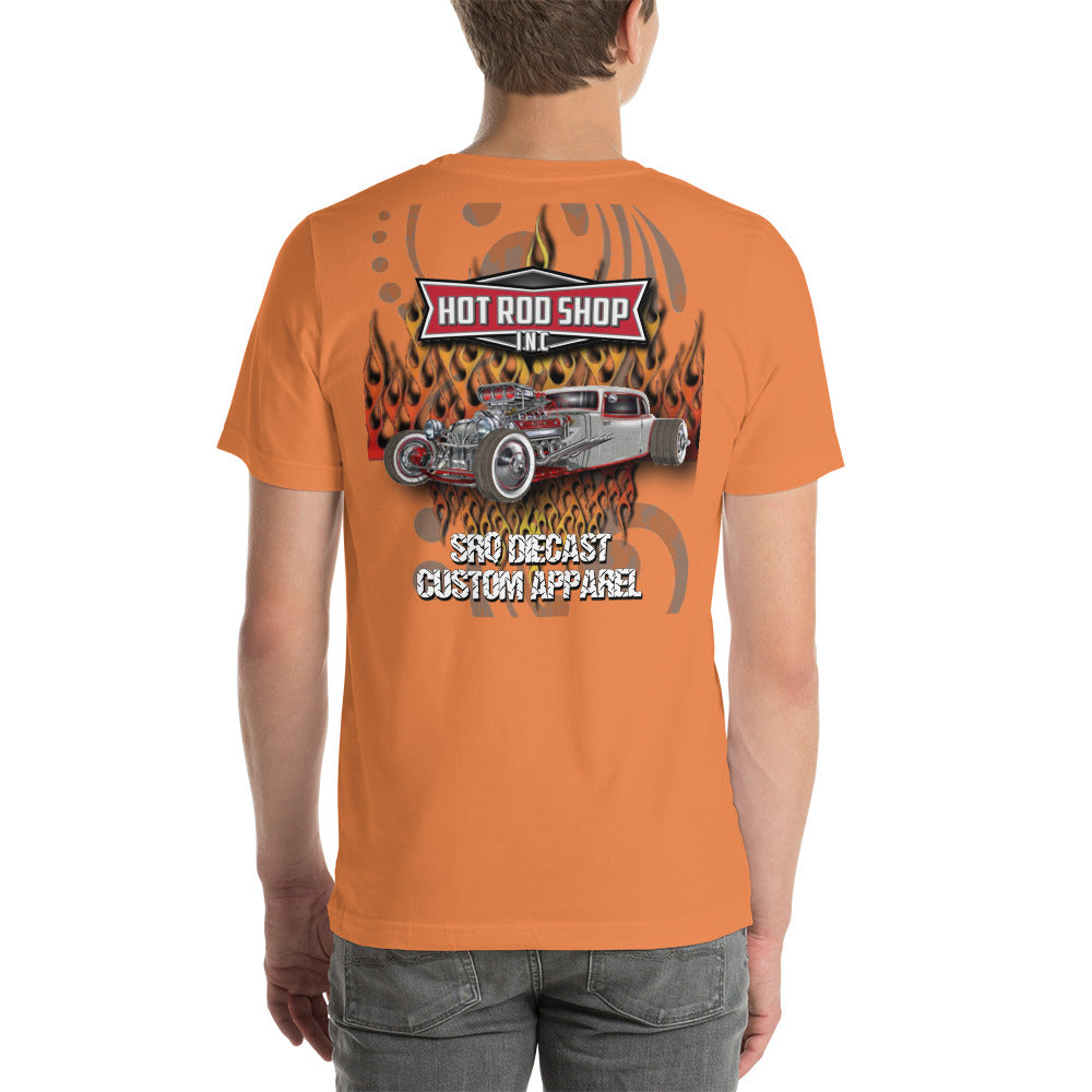 Unisex t-shirt - Hot Rod Shop - SRQ Diecast Custom Apparel