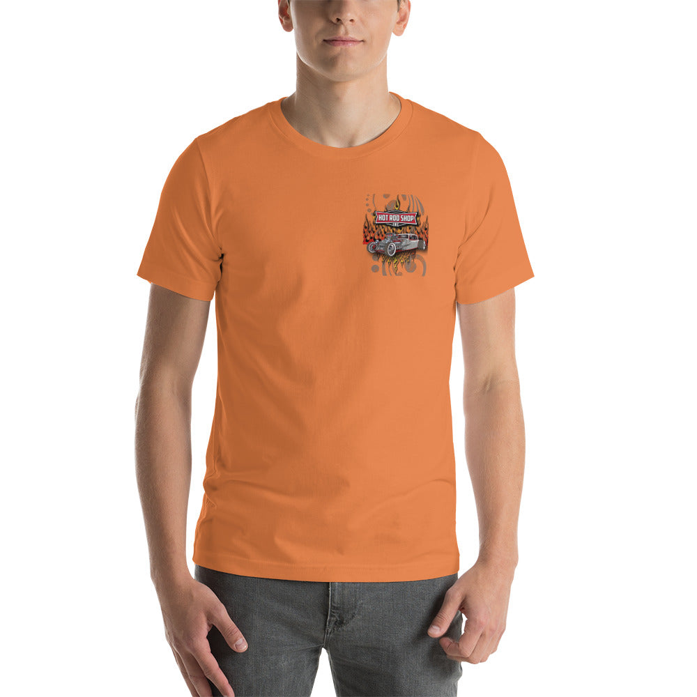 Unisex t-shirt - Hot Rod Shop - SRQ Diecast Custom Apparel