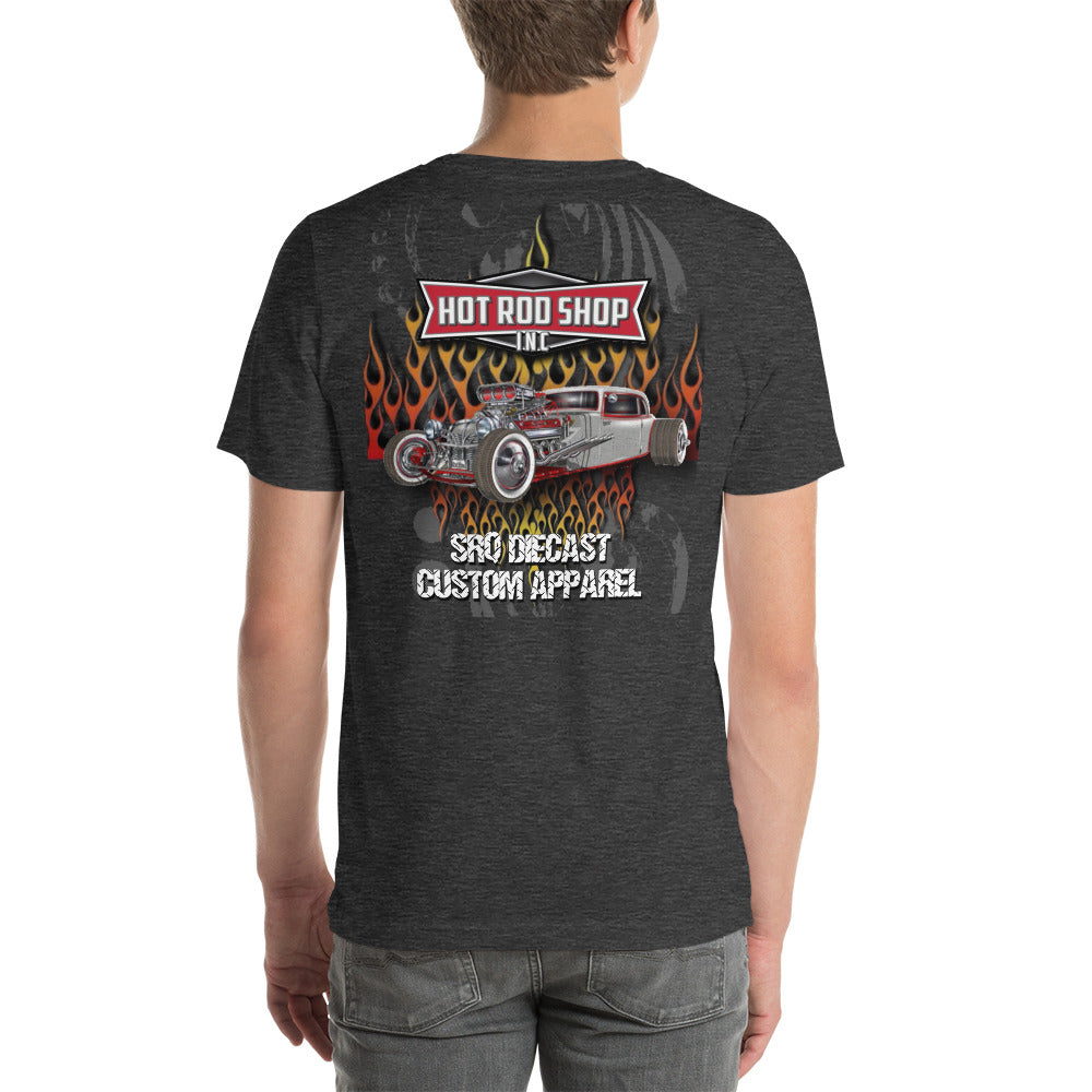Unisex t-shirt - Hot Rod Shop - SRQ Diecast Custom Apparel