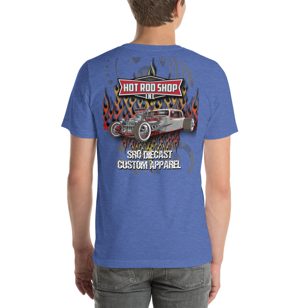 Unisex t-shirt - Hot Rod Shop - SRQ Diecast Custom Apparel