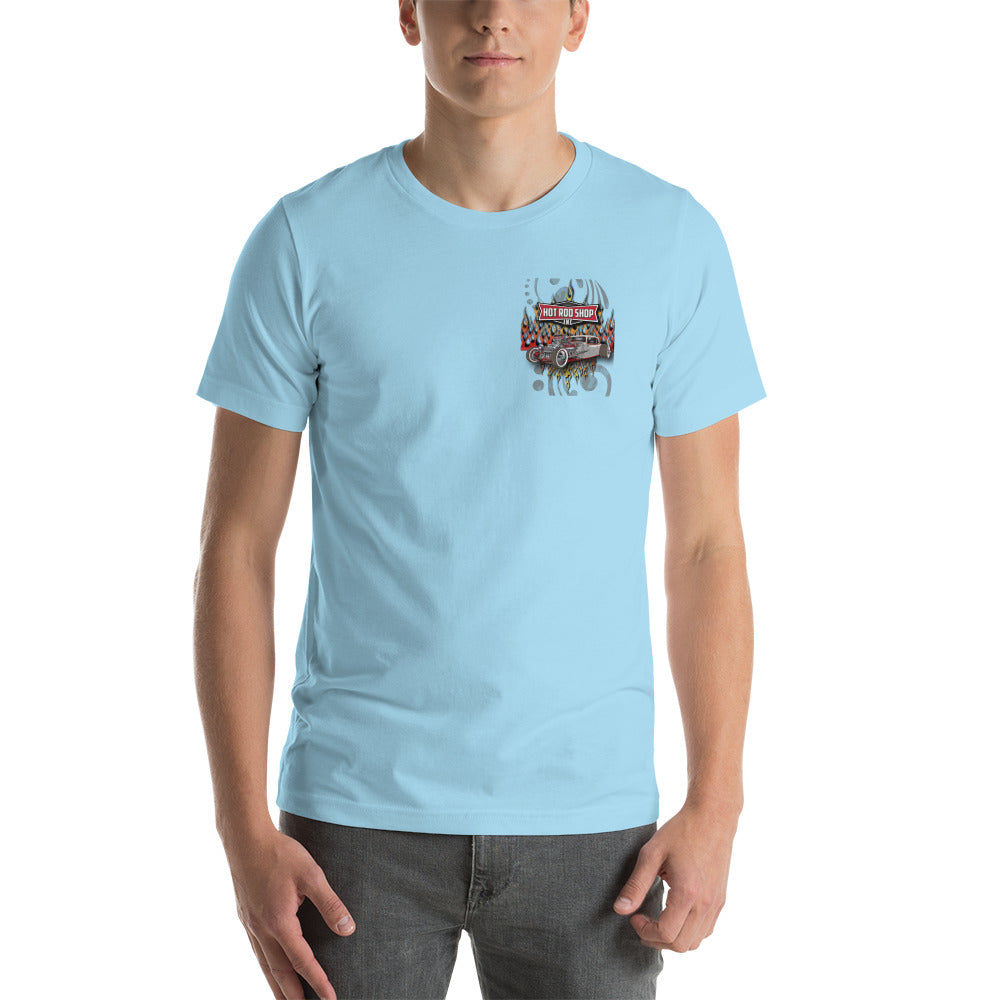 Unisex t-shirt - Hot Rod Shop - SRQ Diecast Custom Apparel