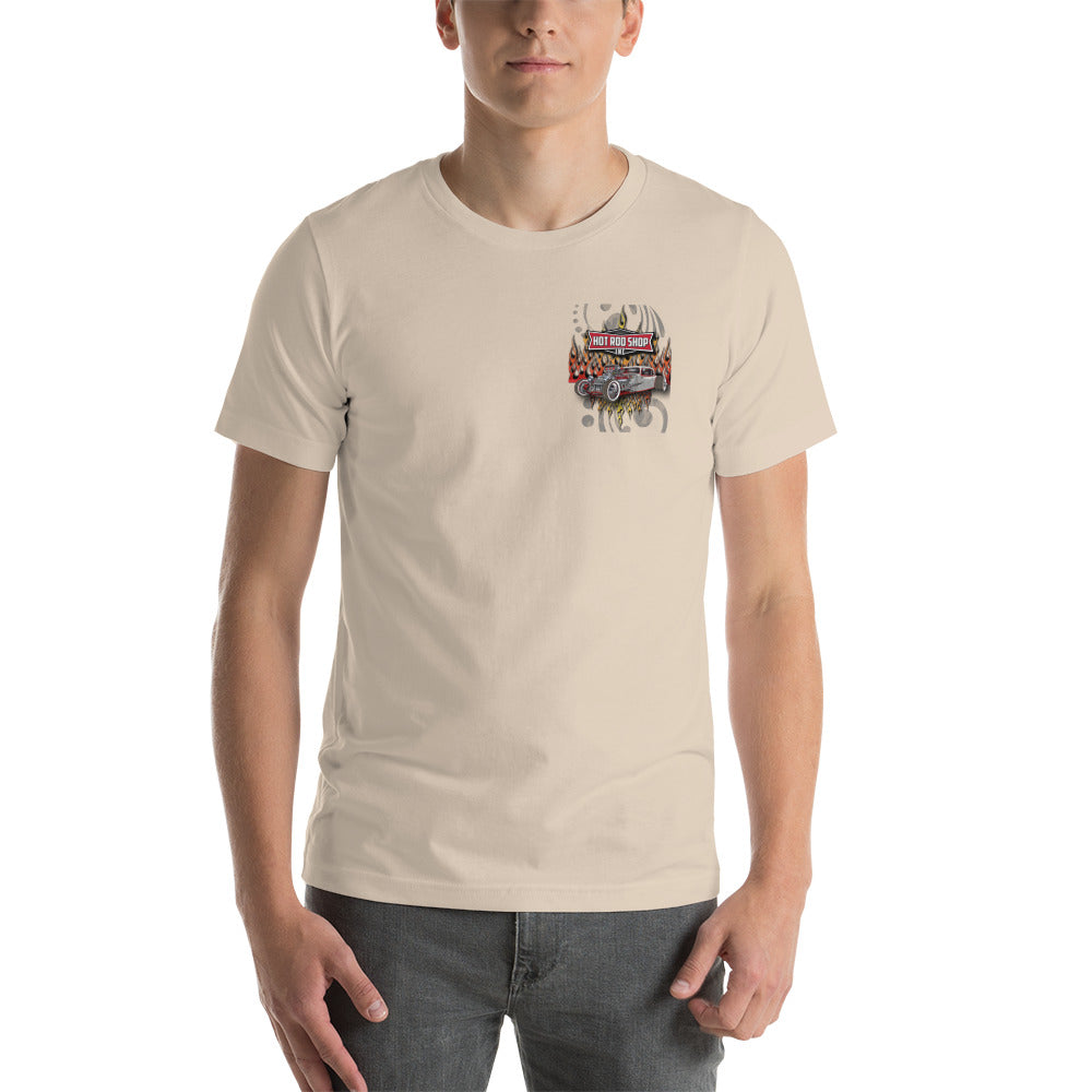 Unisex t-shirt - Hot Rod Shop - SRQ Diecast Custom Apparel