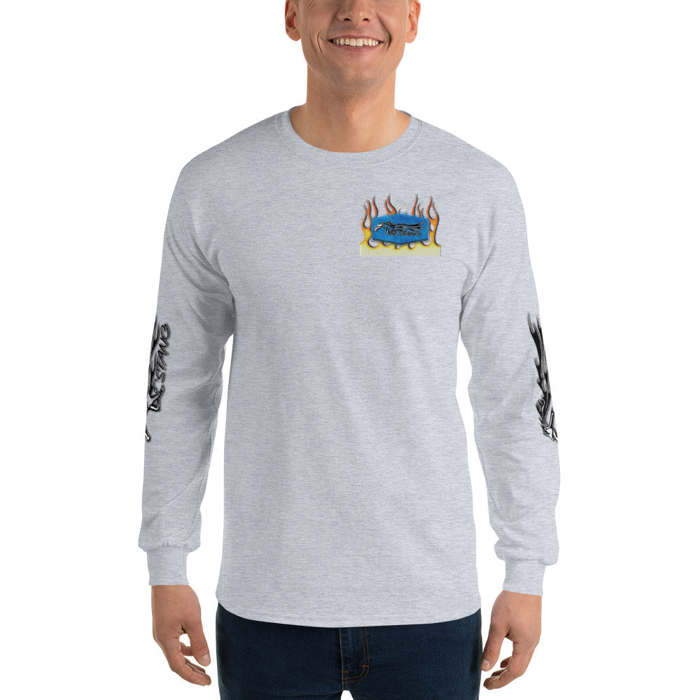 Men’s Long Sleeve Shirt - Dad’s Stang Convertible - SRQ Diecast Custom Apparel