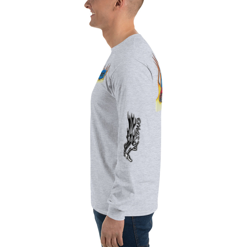 Men’s Long Sleeve Shirt - Dad’s Stang Convertible - SRQ Diecast Custom Apparel
