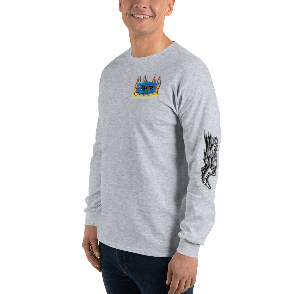 Men’s Long Sleeve Shirt - Dad’s Stang Convertible - SRQ Diecast Custom Apparel