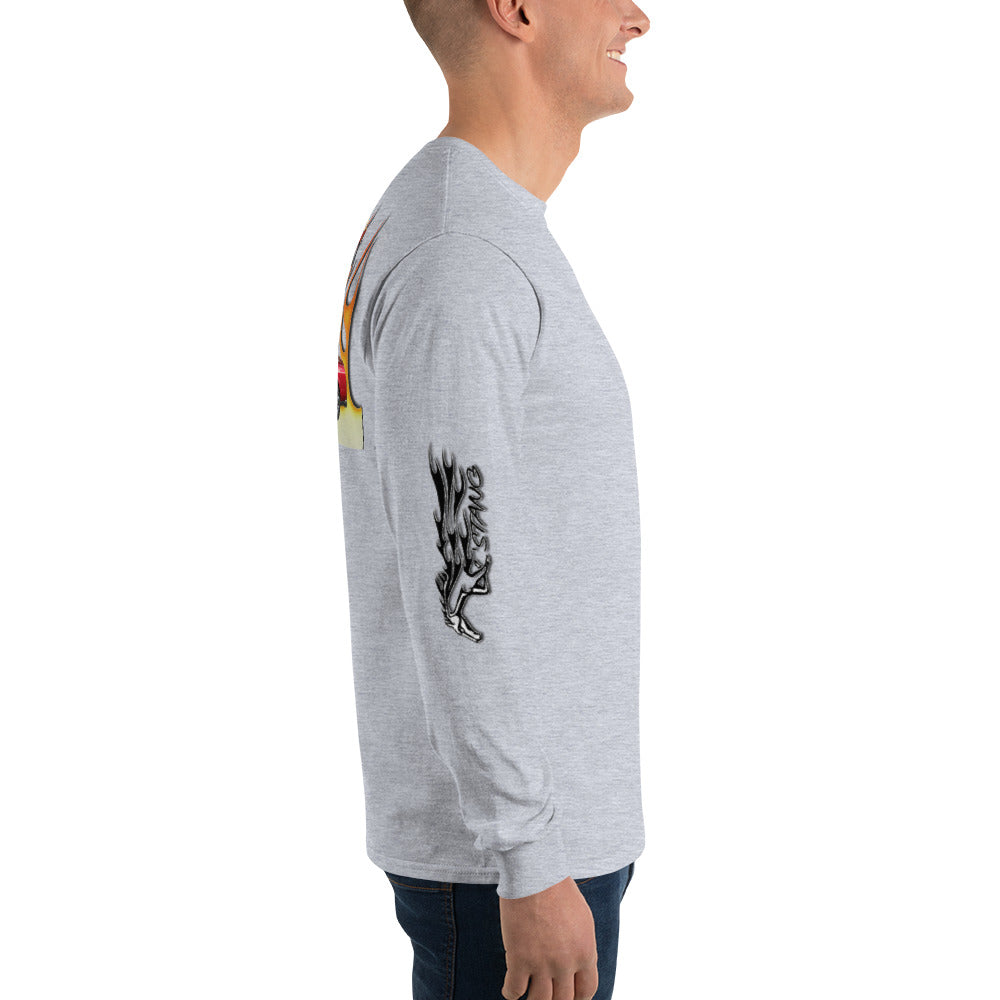 Men’s Long Sleeve Shirt - Dad’s Stang Convertible - SRQ Diecast Custom Apparel