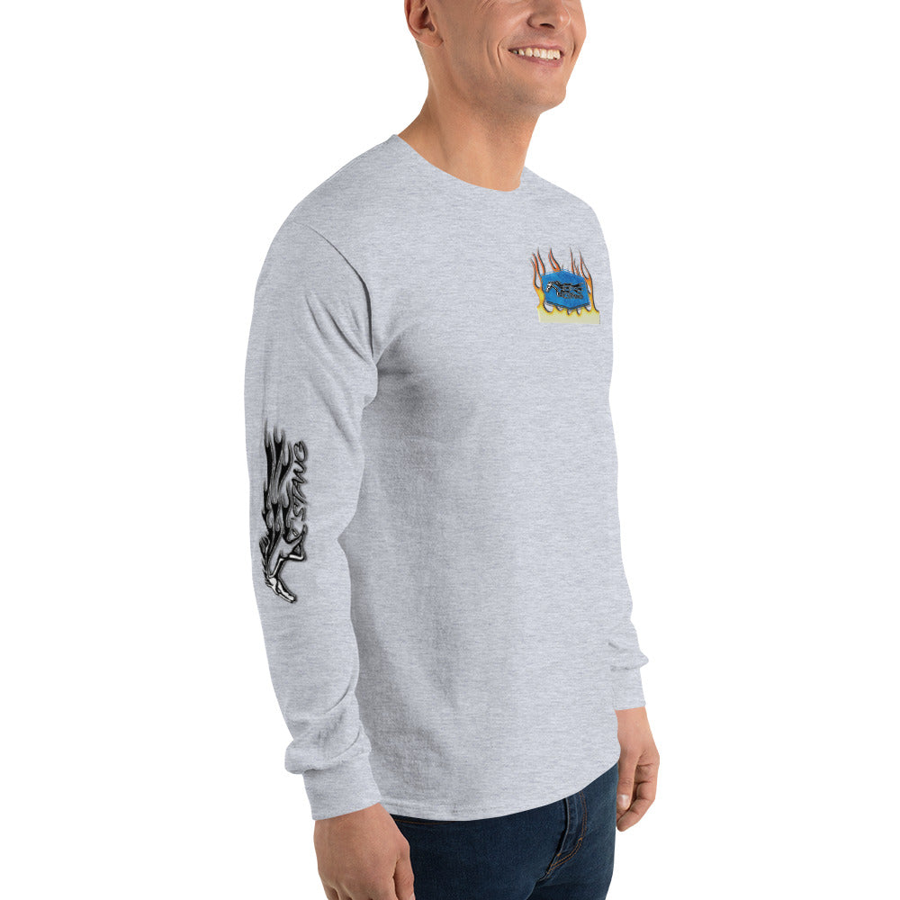 Men’s Long Sleeve Shirt - Dad’s Stang Convertible - SRQ Diecast Custom Apparel