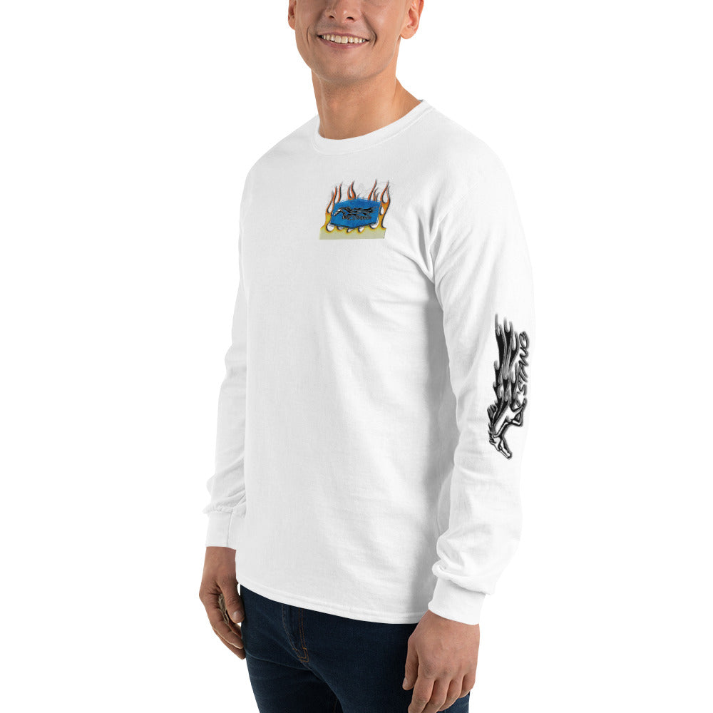 Men’s Long Sleeve Shirt - Dad’s Stang Convertible - SRQ Diecast Custom Apparel