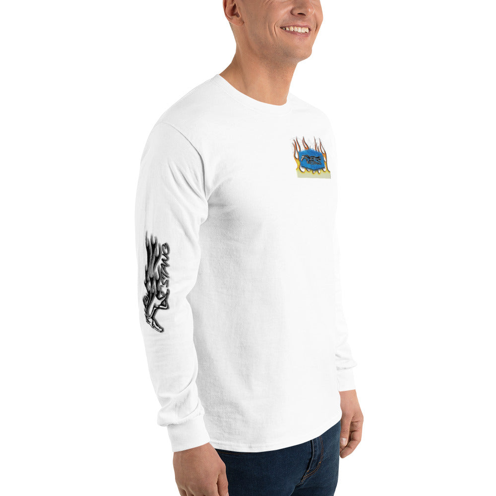 Men’s Long Sleeve Shirt - Dad’s Stang Convertible - SRQ Diecast Custom Apparel