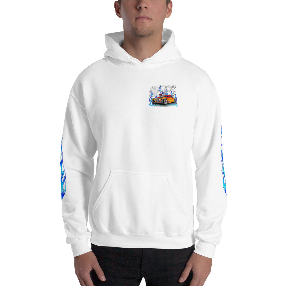 Unisex Hoodie - Orange Hot Rod - SRQ Diecast Custom Apparel