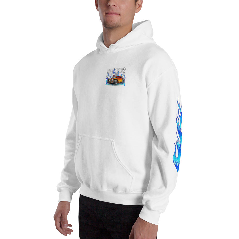 Unisex Hoodie - Orange Hot Rod - SRQ Diecast Custom Apparel