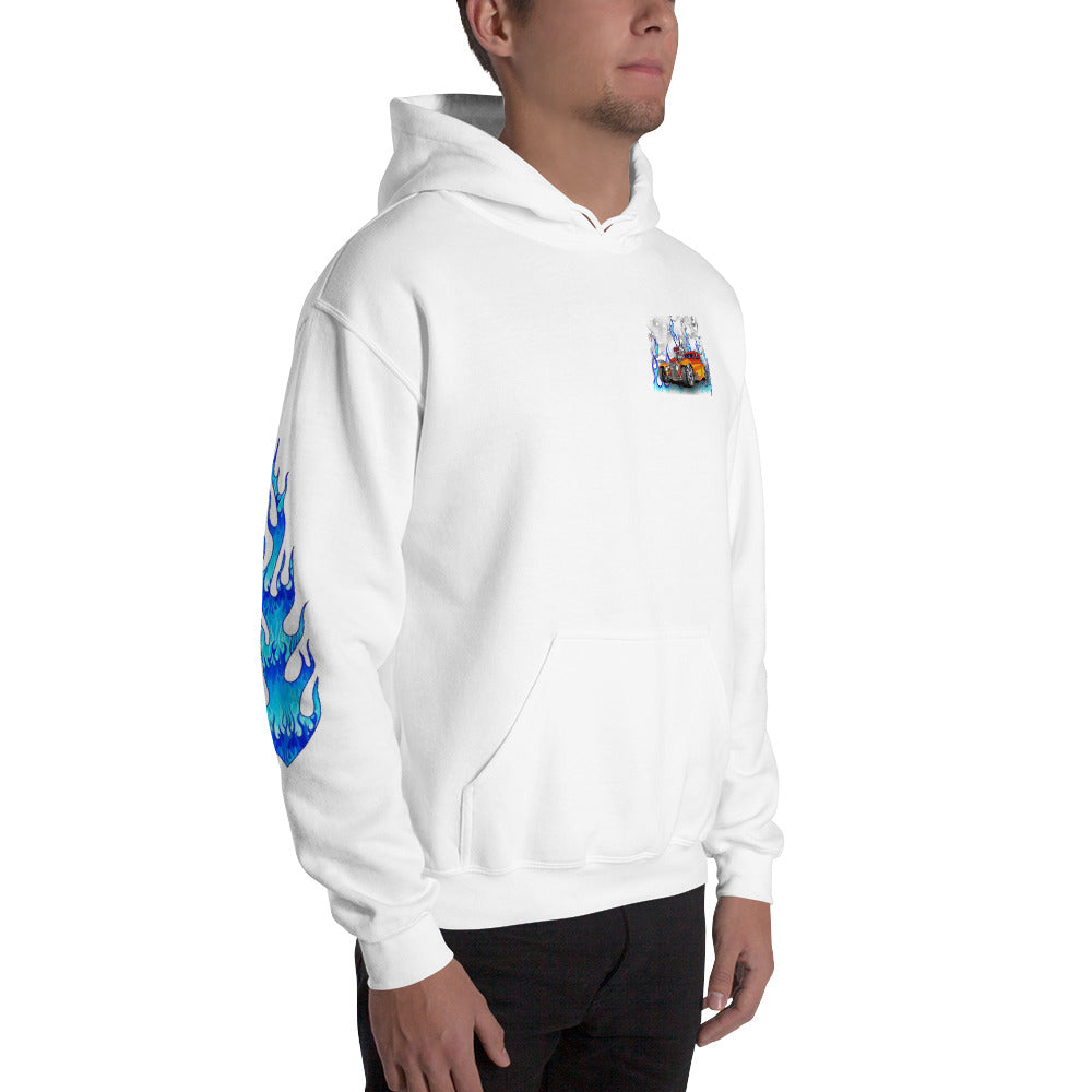 Unisex Hoodie - Orange Hot Rod - SRQ Diecast Custom Apparel
