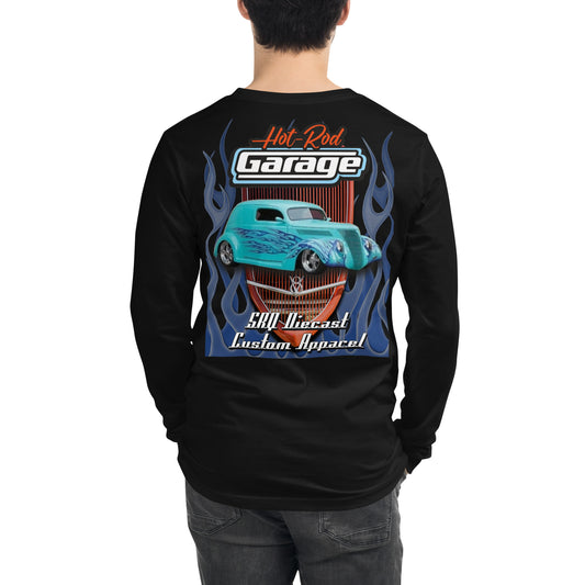 Unisex Long Sleeve Tee - Hot Rod Garage - SRQ Diecast Custom Apparel