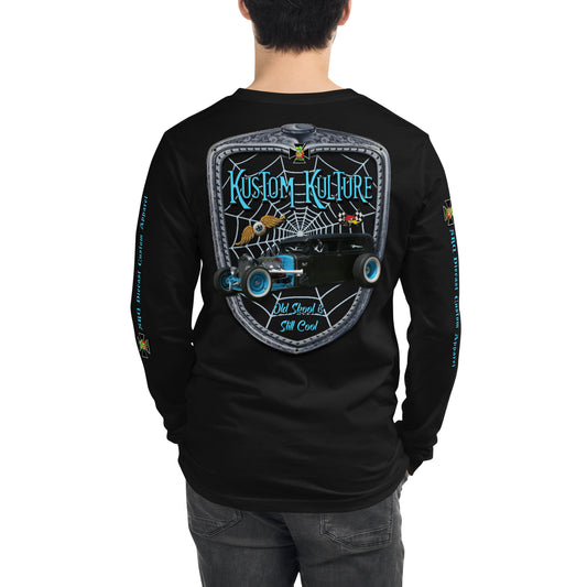 Unisex Long Sleeve Tee - Kustom Kulture Teal - SRQ Diecast Custom Apparel