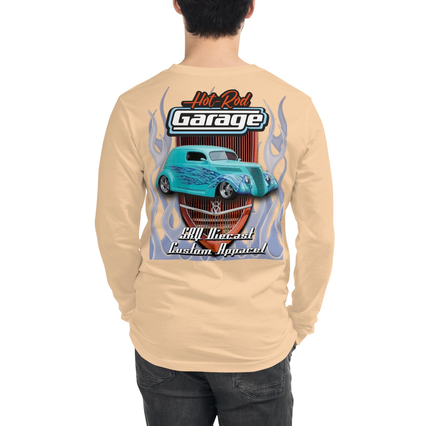 Unisex Long Sleeve Tee - Hot Rod Garage - SRQ Diecast Custom Apparel