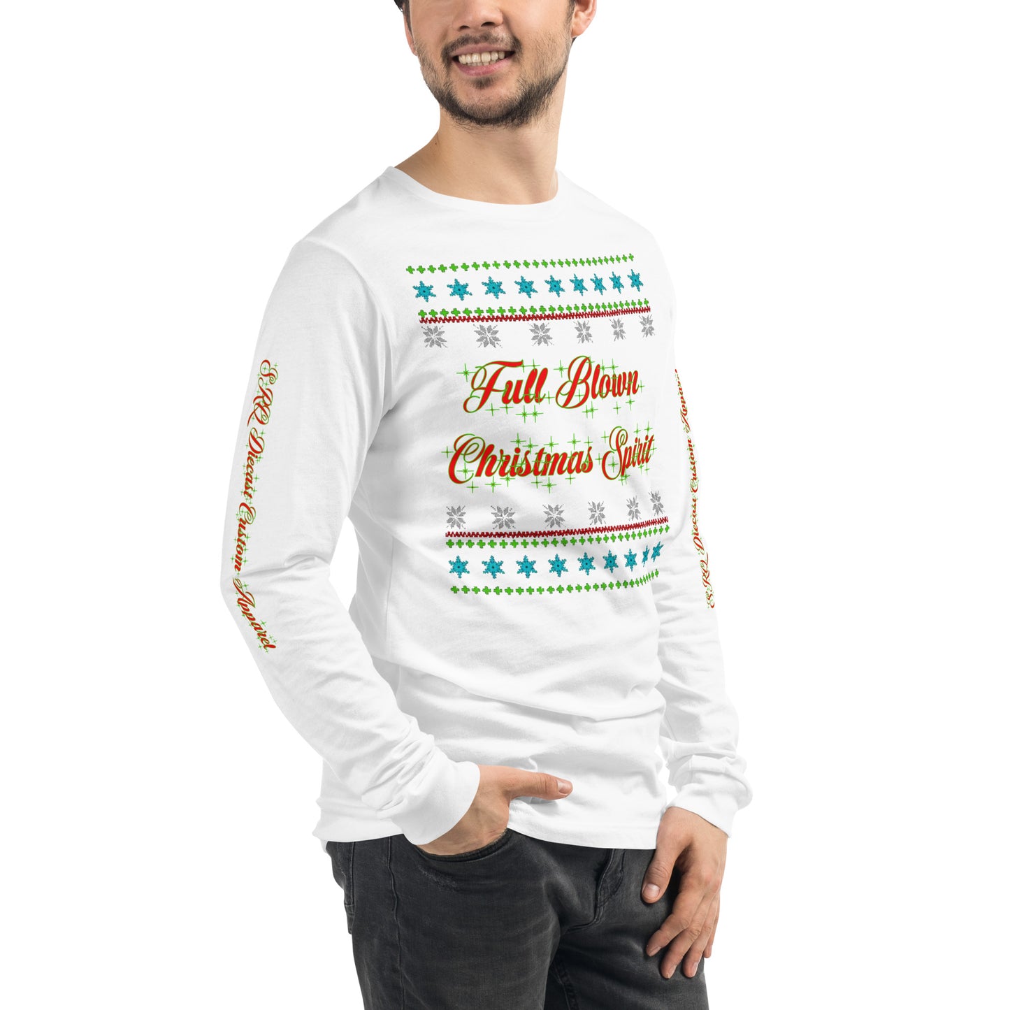 Unisex Long Sleeve Tee - Full Blown Christmas Spirit - SRQ Diecast Custom Apparel