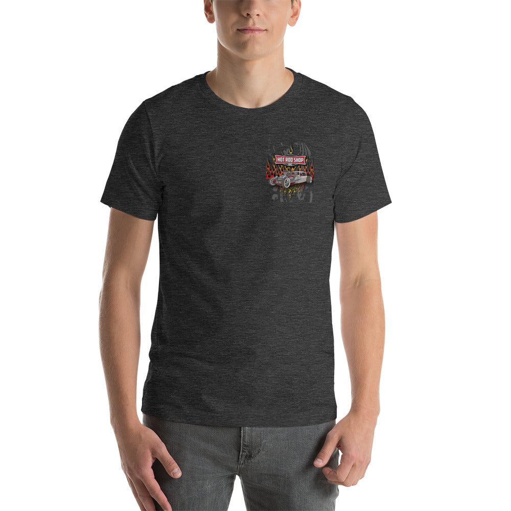 Unisex t-shirt - Hot Rod Shop - SRQ Diecast Custom Apparel