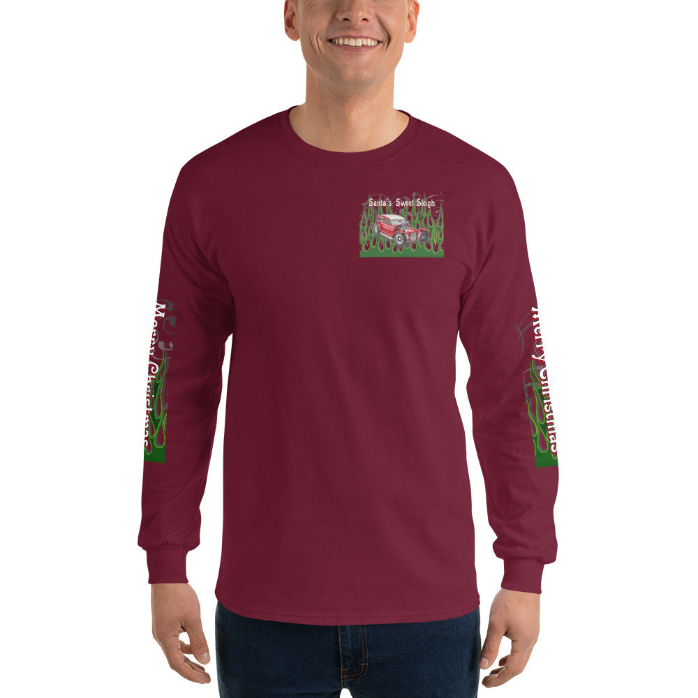 Men’s Long Sleeve Shirt - Santa’s Sleigh - SRQ Diecast Custom Apparel