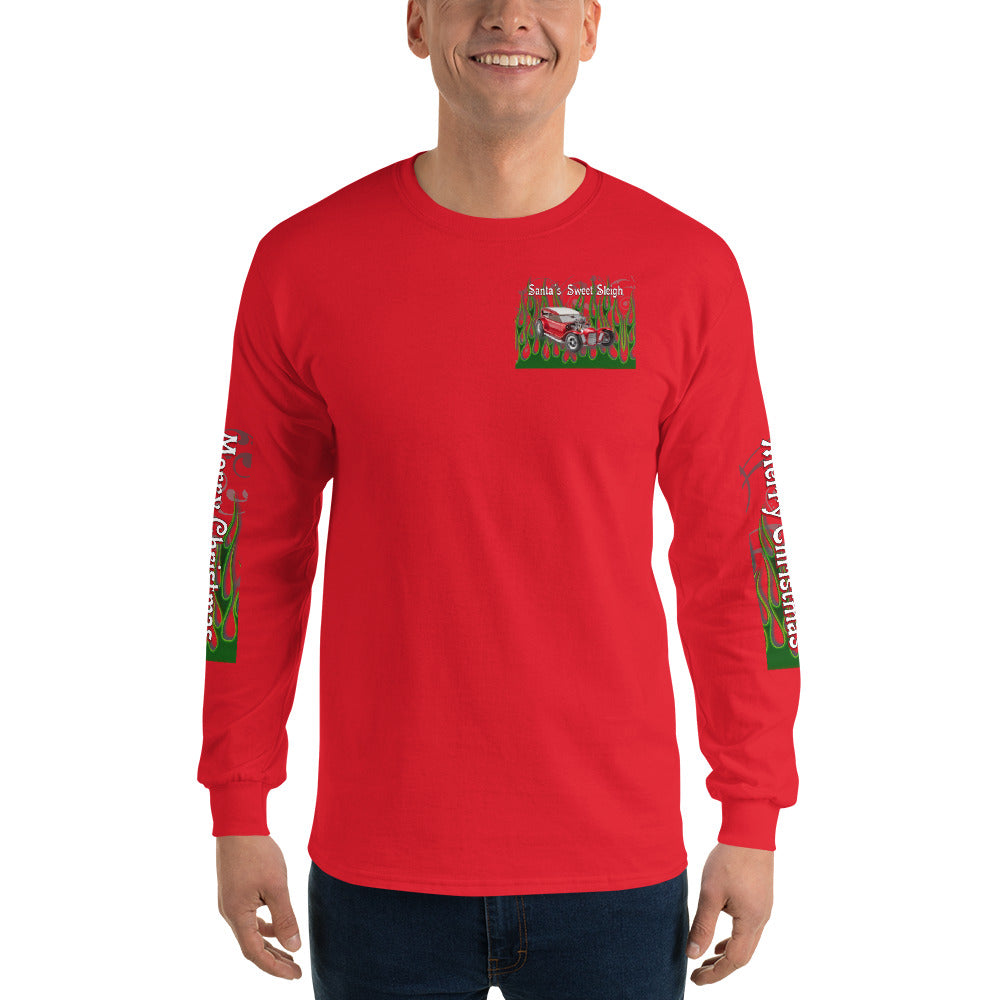 Men’s Long Sleeve Shirt - Santa’s Sleigh - SRQ Diecast Custom Apparel