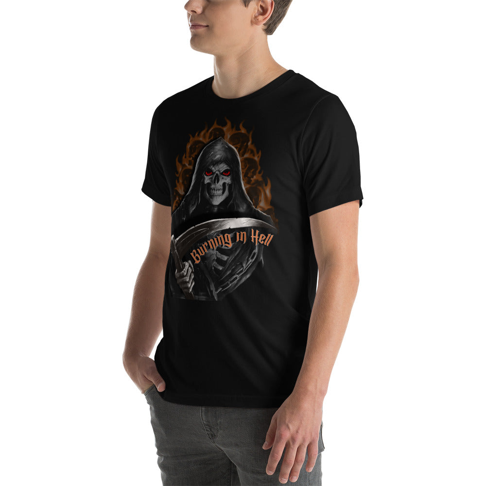 Unisex t-shirt - Burning Rubber In Hell - SRQ Diecast Custom Apparel