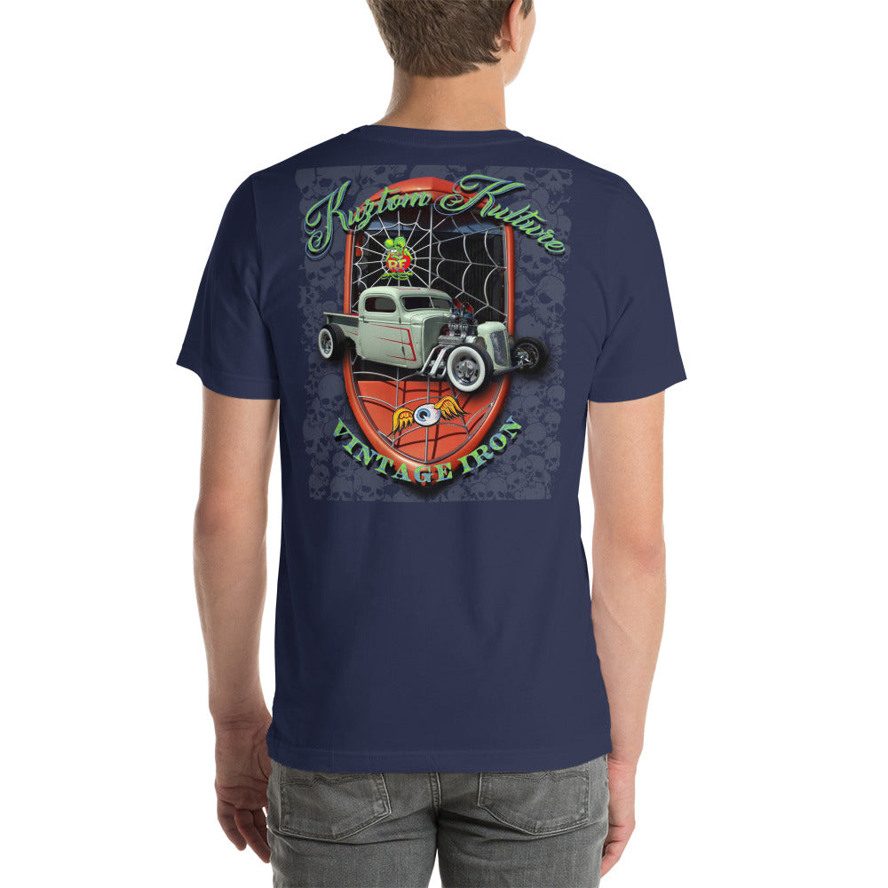 Unisex t-shirt - Kuztom Kulture Vintage Iron - SRQ Diecast Custom Apparel